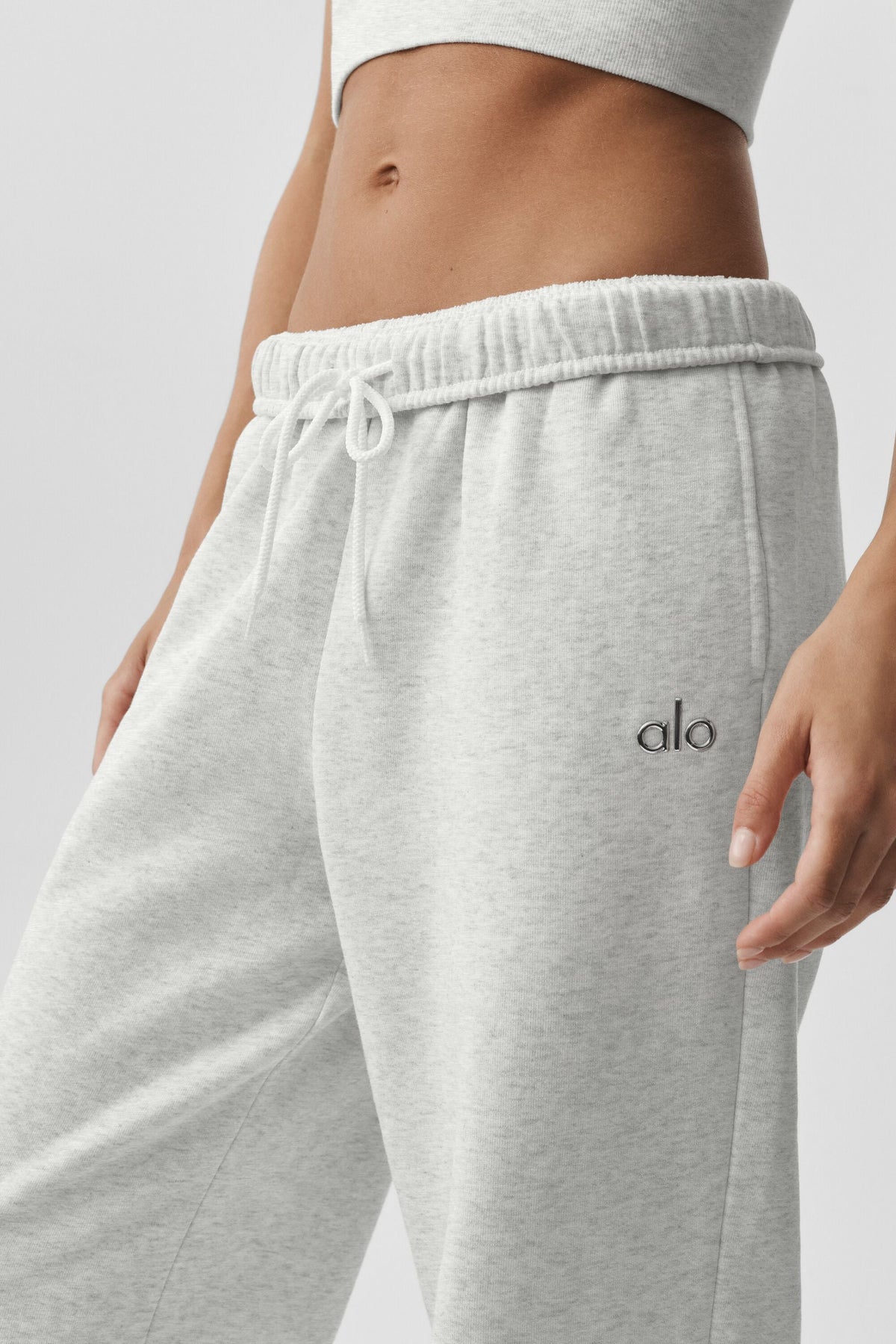 Pantalon de jogging droit Accolade - Blanc chiné