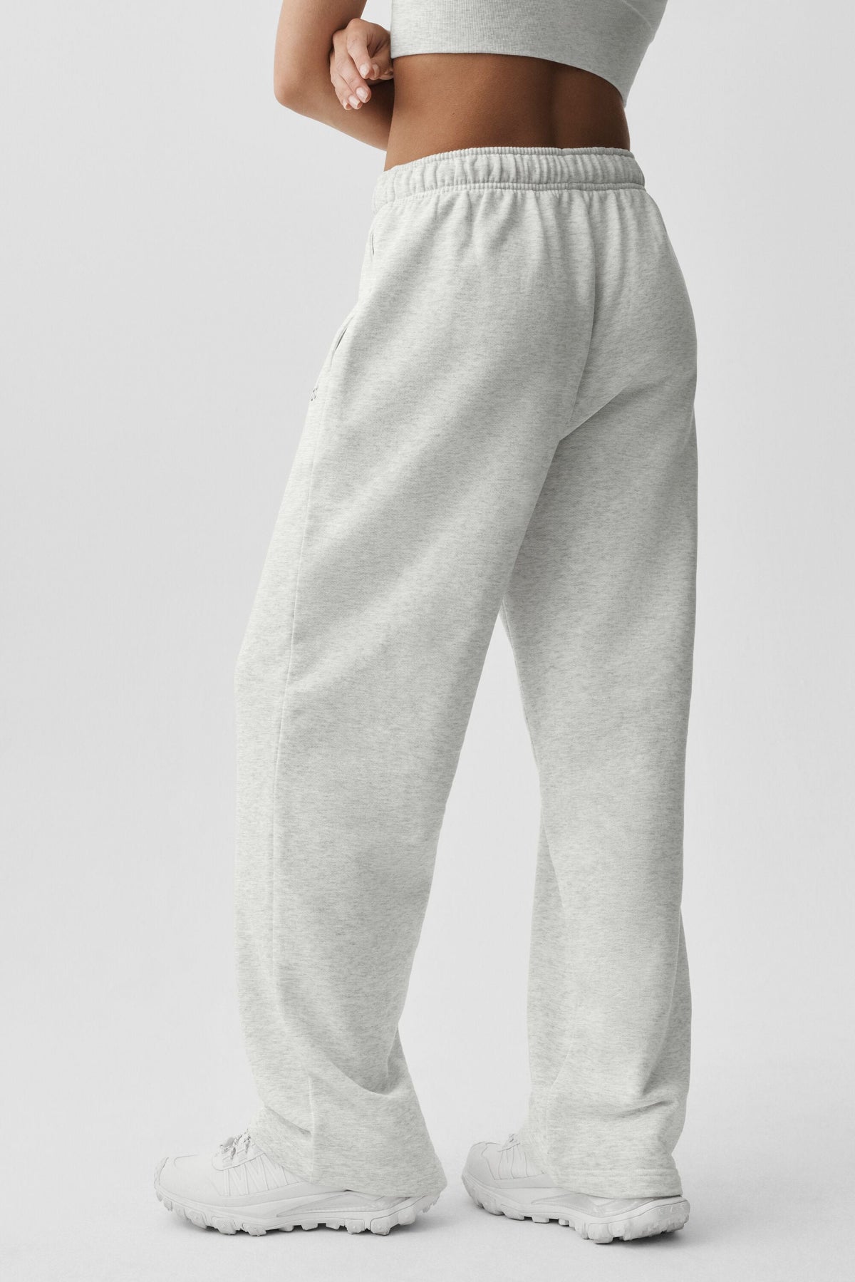 Pantalon de jogging droit Accolade - Blanc chiné