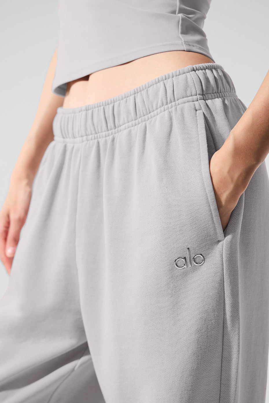 Pantalon de jogging droit Accolade délavé - Gris ciel délavé