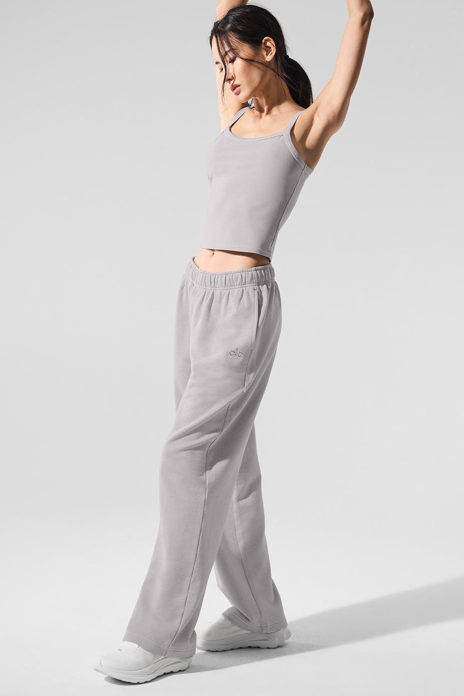 Pantalon de jogging droit Accolade délavé - Gris ciel délavé