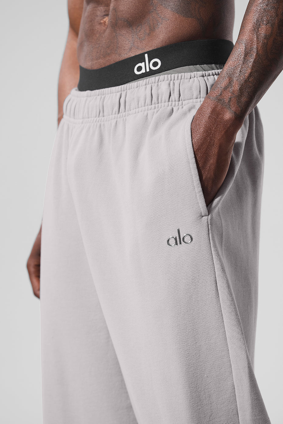 Pantalon de jogging droit Accolade délavé - Gris ciel délavé
