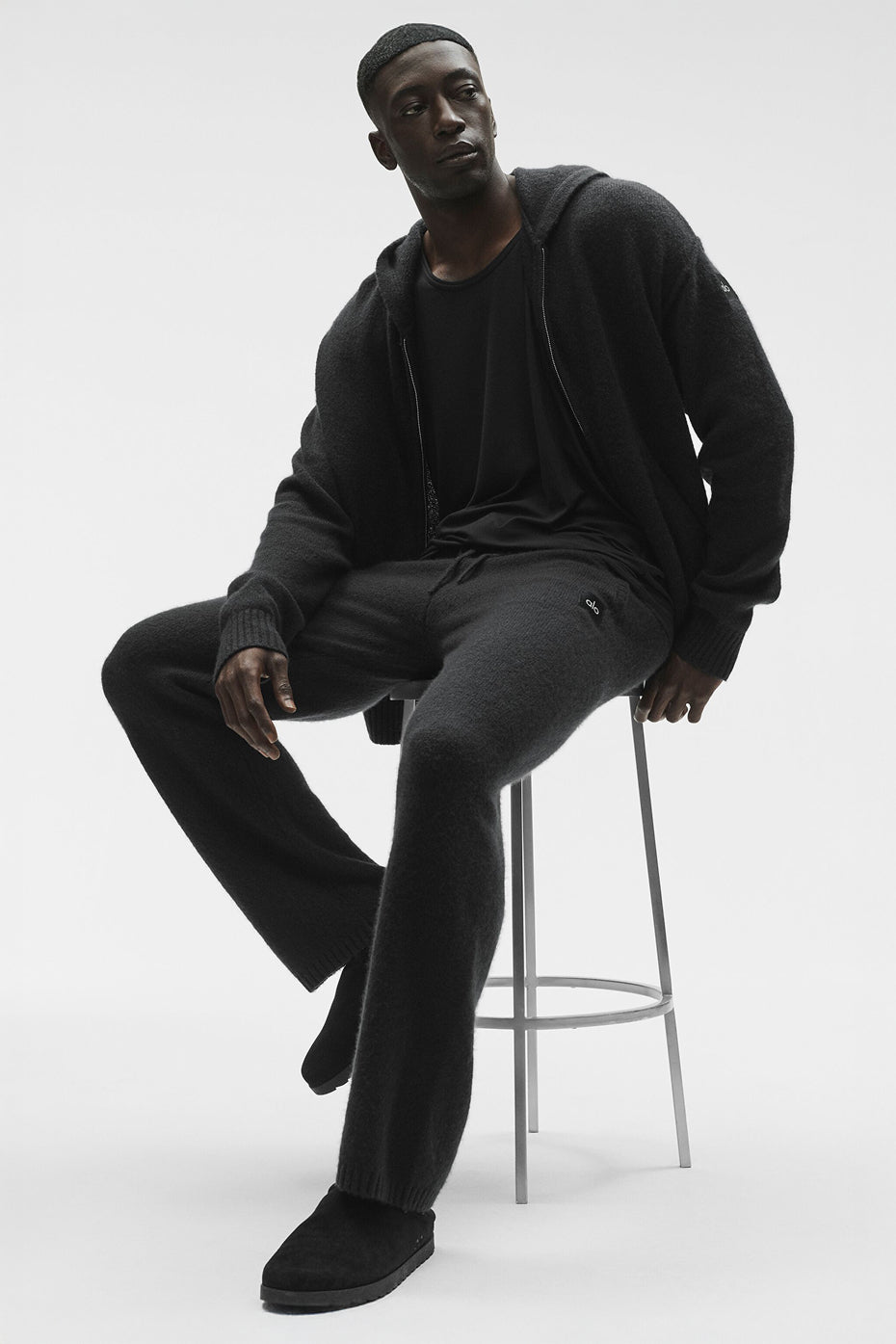 Pantalon de jogging New Class en laine et cachemire - Noir