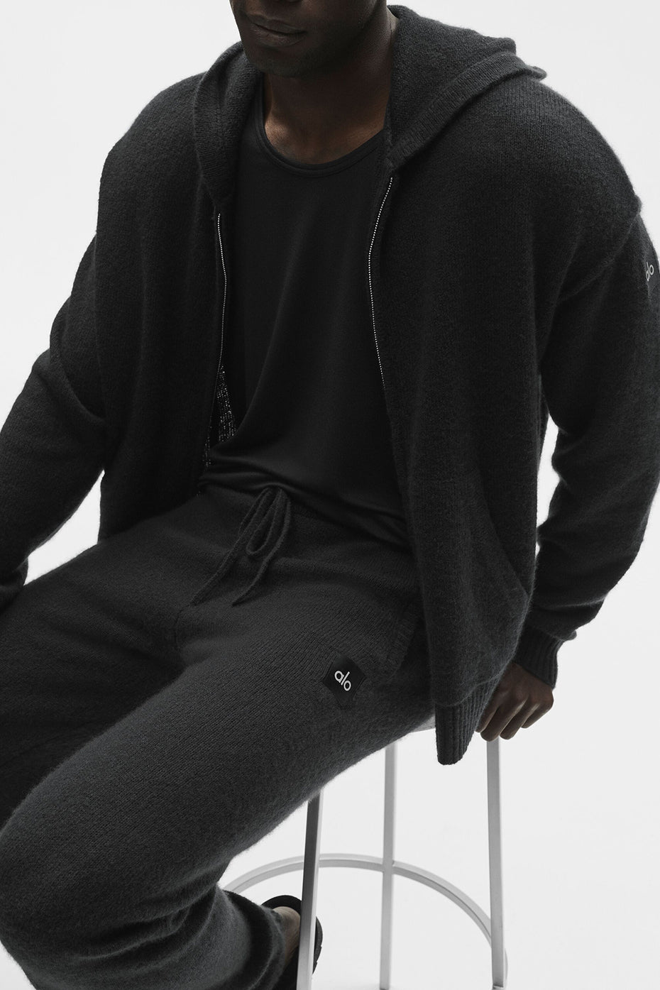Pantalon de jogging New Class en laine et cachemire - Noir