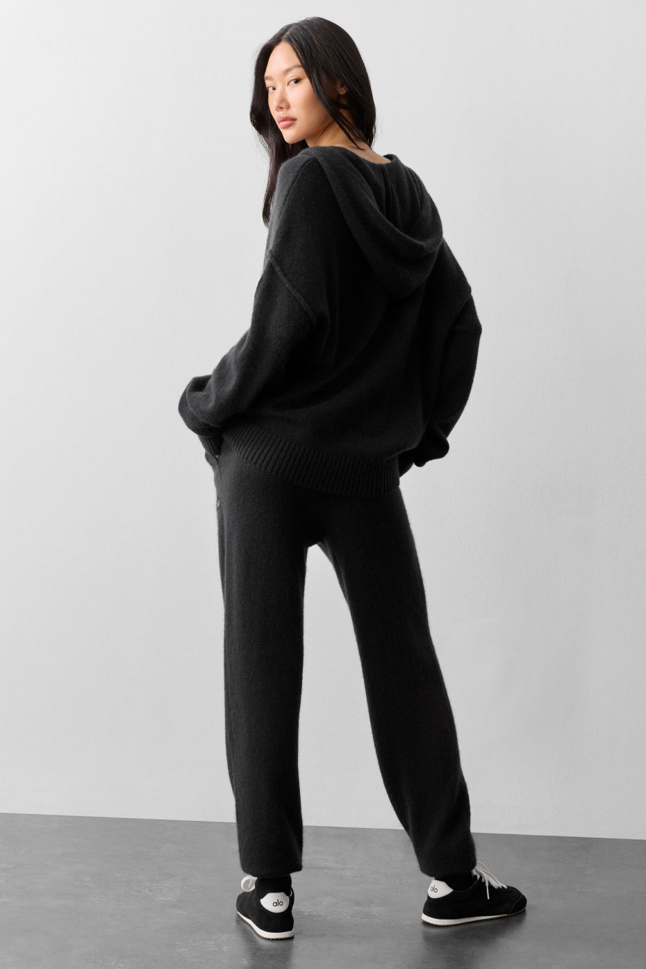 Pantalon de jogging New Class en laine et cachemire - Noir