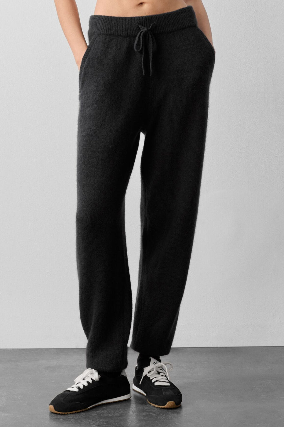Pantalon de jogging New Class en laine et cachemire - Noir