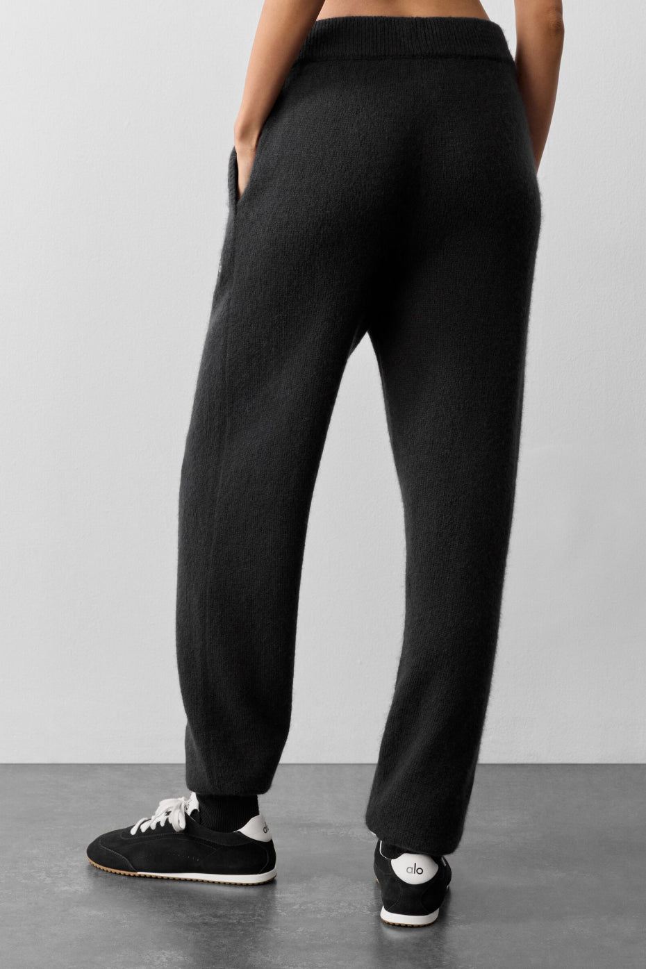 Pantalon de jogging New Class en laine et cachemire - Noir