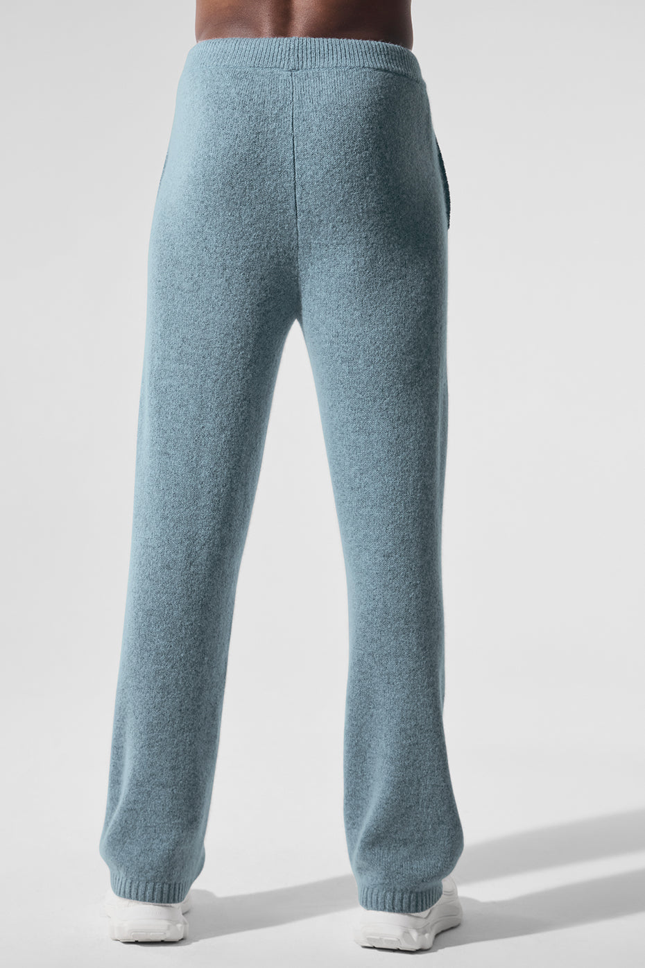 Pantalon de jogging New Class en laine et cachemire - Bleu céleste chiné granit