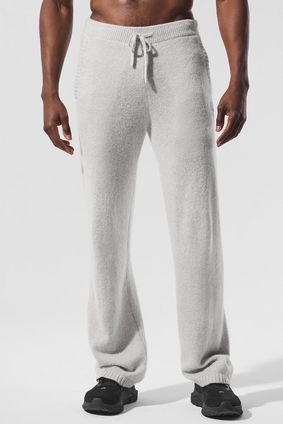 Pantalon de jogging New Class en laine et cachemire - Gris perle chiné