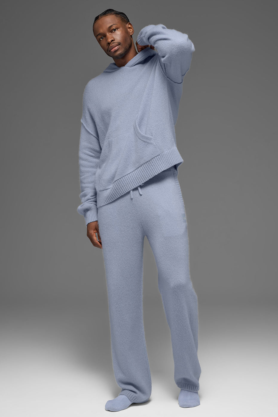 Pantalon de jogging New Class en laine et cachemire - Givre d’hiver