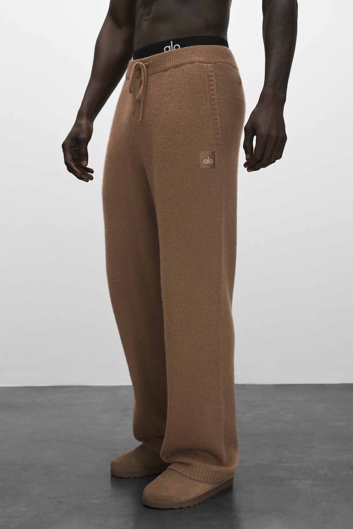 Pantalon de jogging New Class en laine et cachemire - Brun Java
