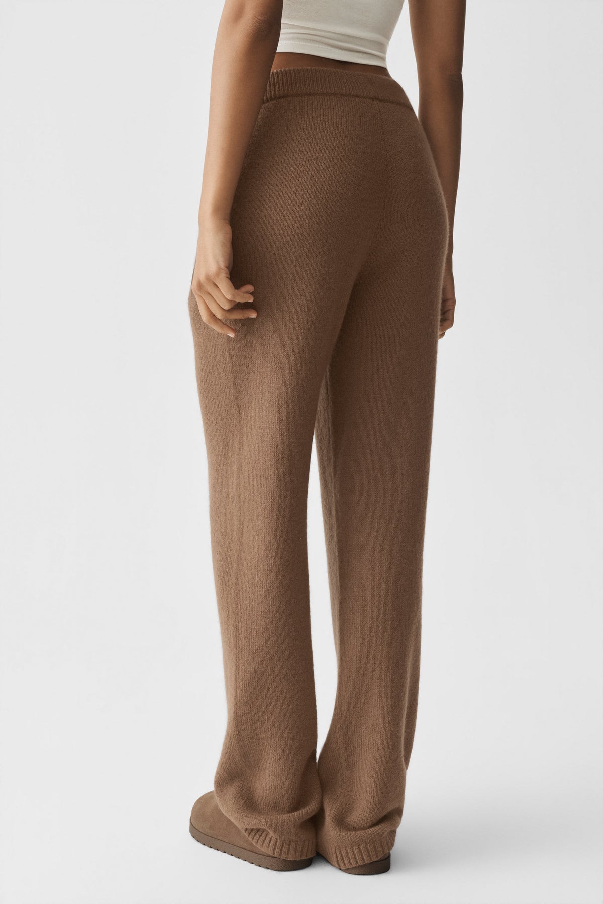 Pantalon de jogging New Class en laine et cachemire - Brun Java