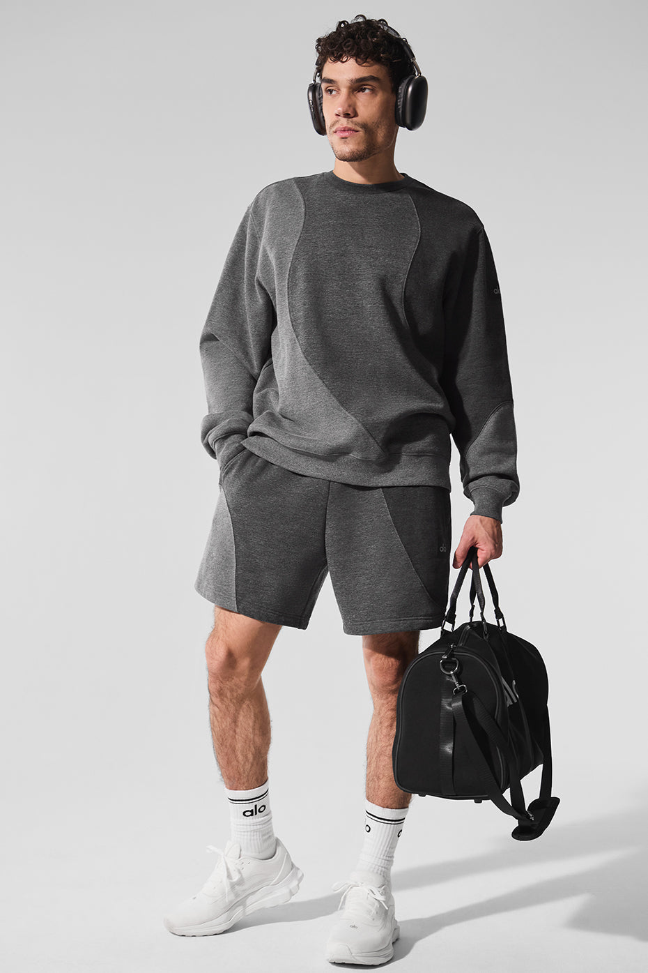 Short Make Waves de 7 pouces - Gris foncé chiné ton sur ton