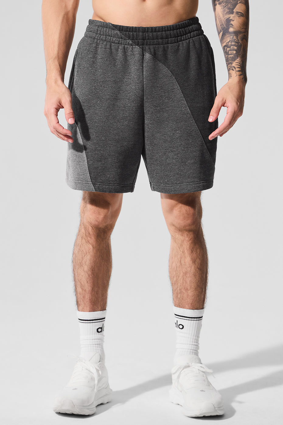 Short Make Waves de 7 pouces - Gris foncé chiné ton sur ton