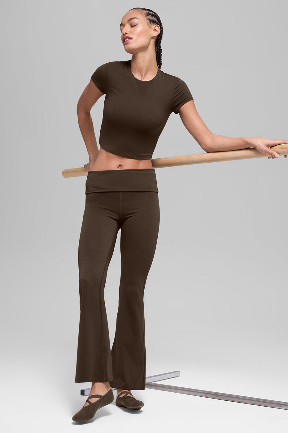 Haut à manches courtes ALO Softsculpt Precision - Espresso