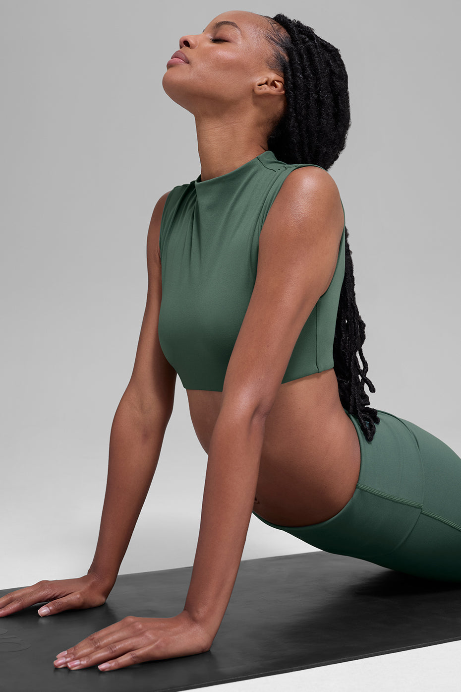 Haut à manches courtes ALO Softsculpt Capped Out - Vert trèfle