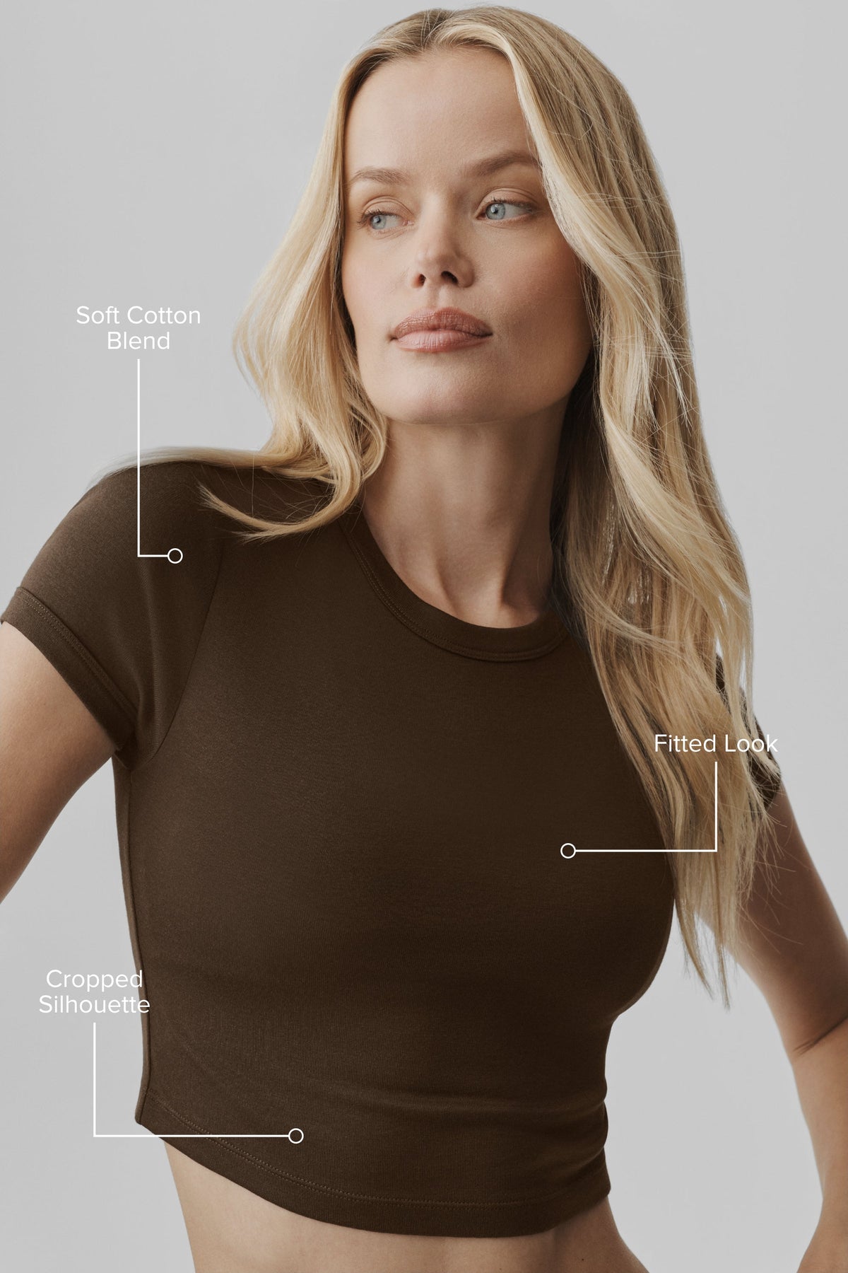 T-shirt court Timeless - Espresso