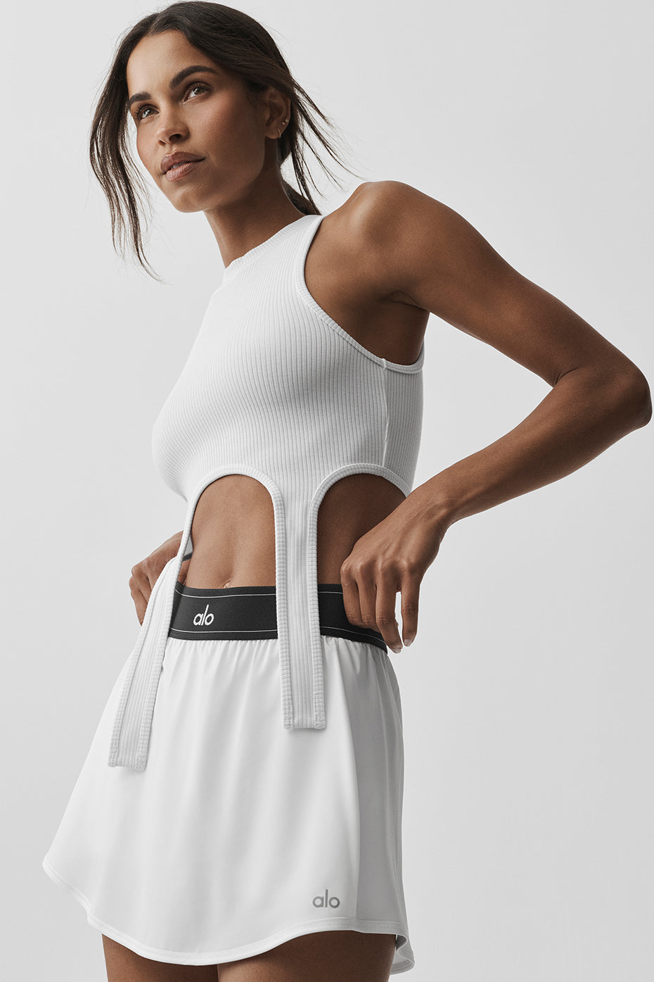 Débardeur Wellness Flaunt côtelé - Blanc