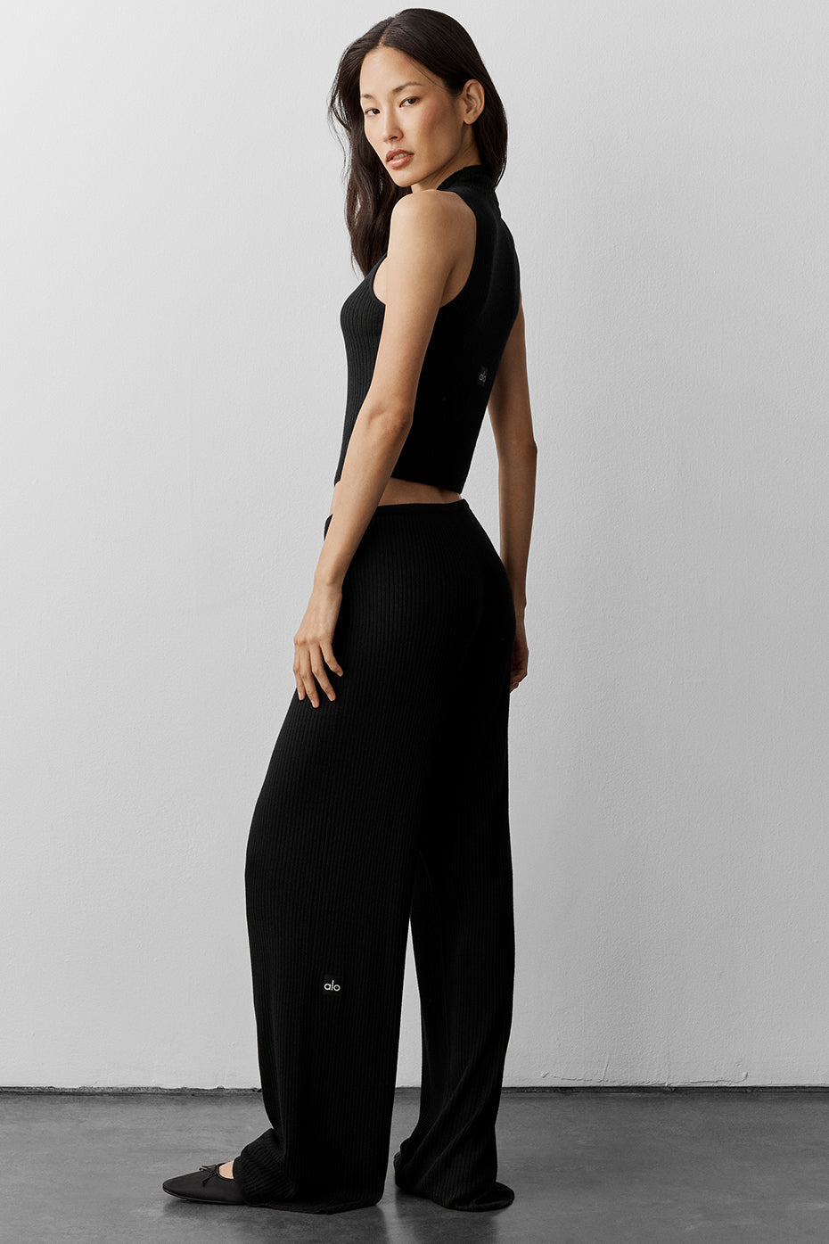Haut sans manches Unwind en maille - Noir