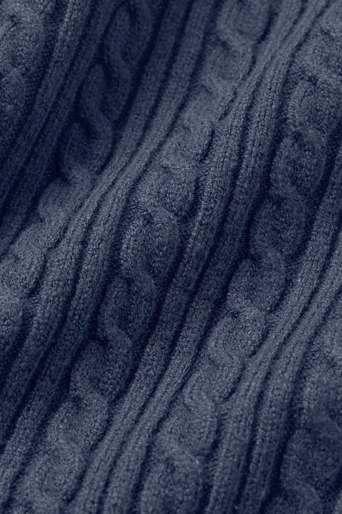 Débardeur en maille à petites torsades - Bleu marine