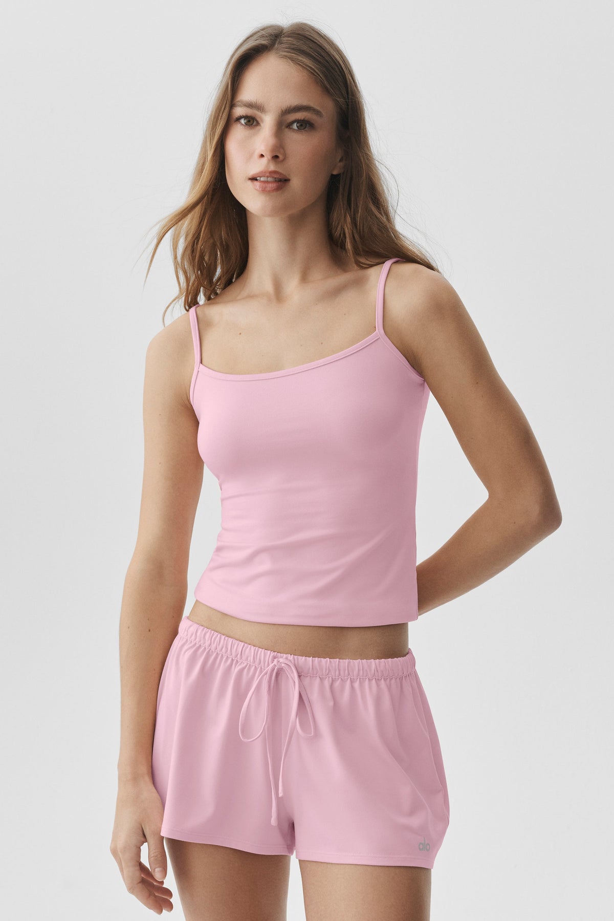 Débardeur à fines bretelles Alosoft Finesse - Rose guimauve