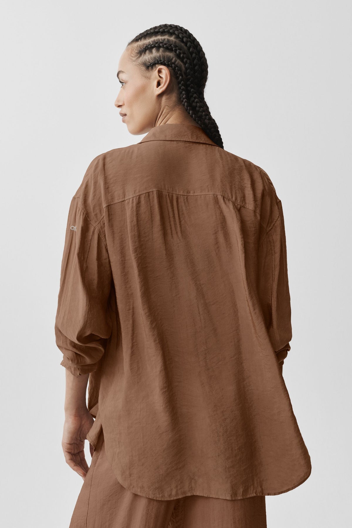 Chemise à manches longues semi-transparente Golden Hour - Brun ensoleillé