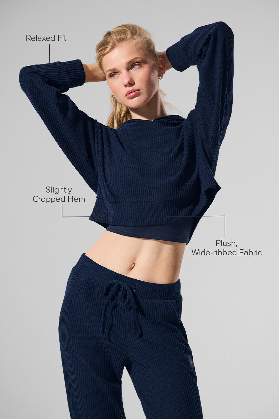 Sweat à capuche Muse - Bleu marine