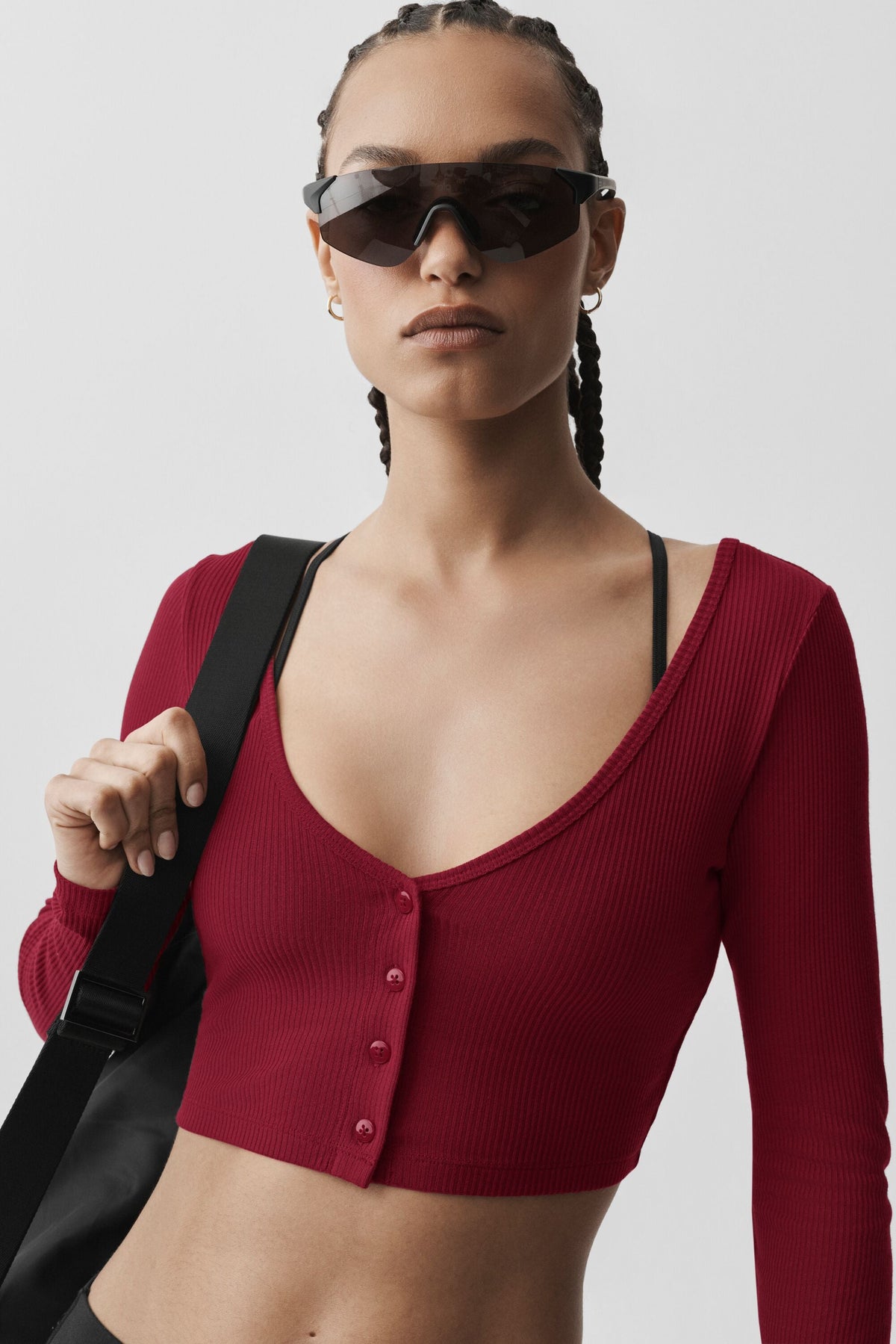 Cardigan court Whisper côtelé - Rouge romance d’été
