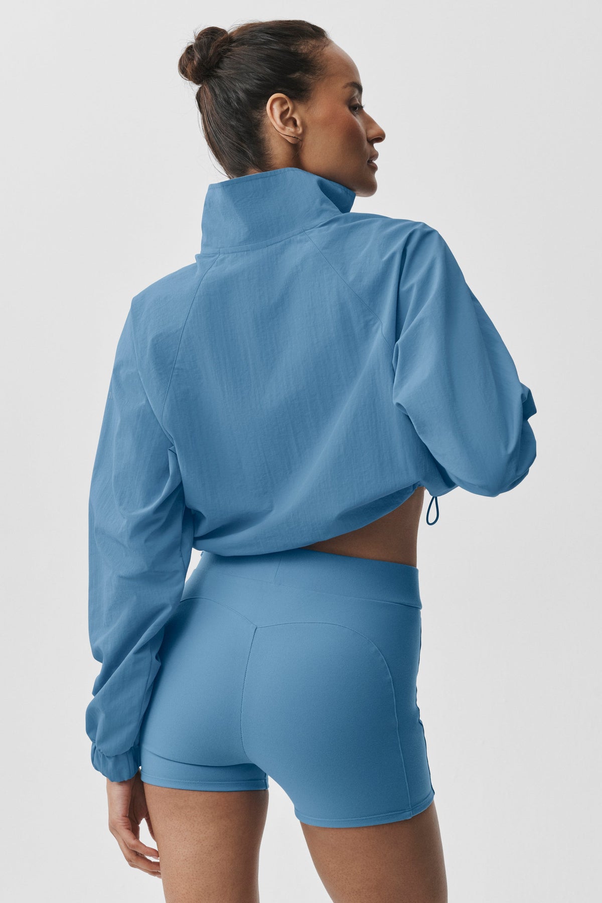 Pull court à col zippé 1/4 Alumni - Bleu Californie