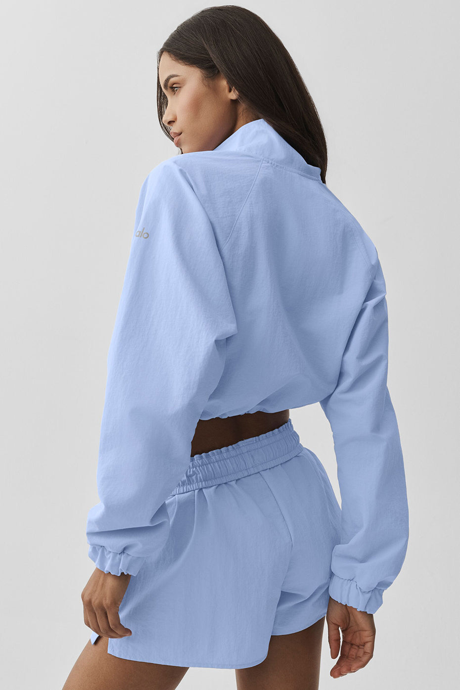 Pull court à col zippé 1/4 Alumni - Bleu Provence clair