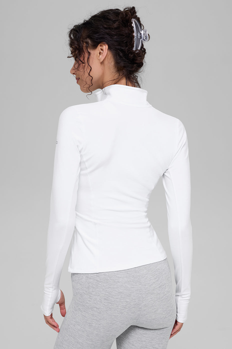 Pull à demi-zip Alosoft Rapid - Blanc