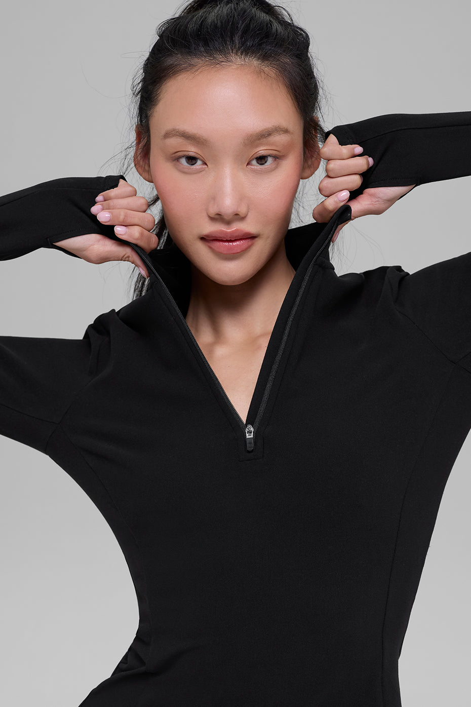 Pull à demi-zip Alosoft Rapid - Noir