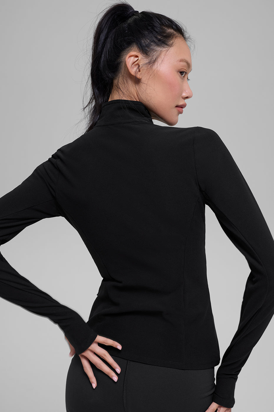 Pull à demi-zip Alosoft Rapid - Noir