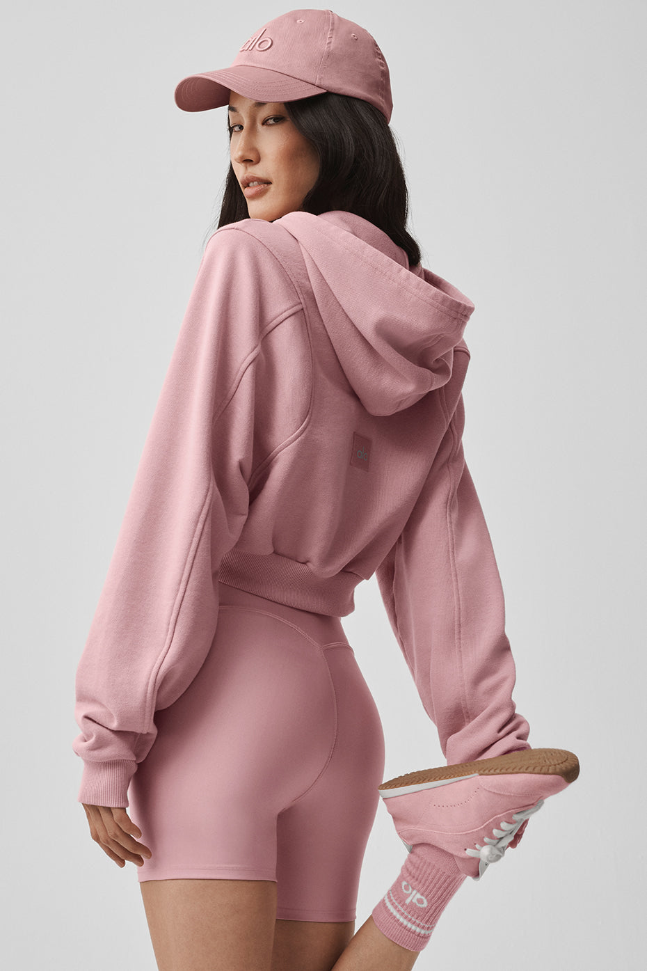 Sweat à capuche zippé Sweet Escape - Rose vintage