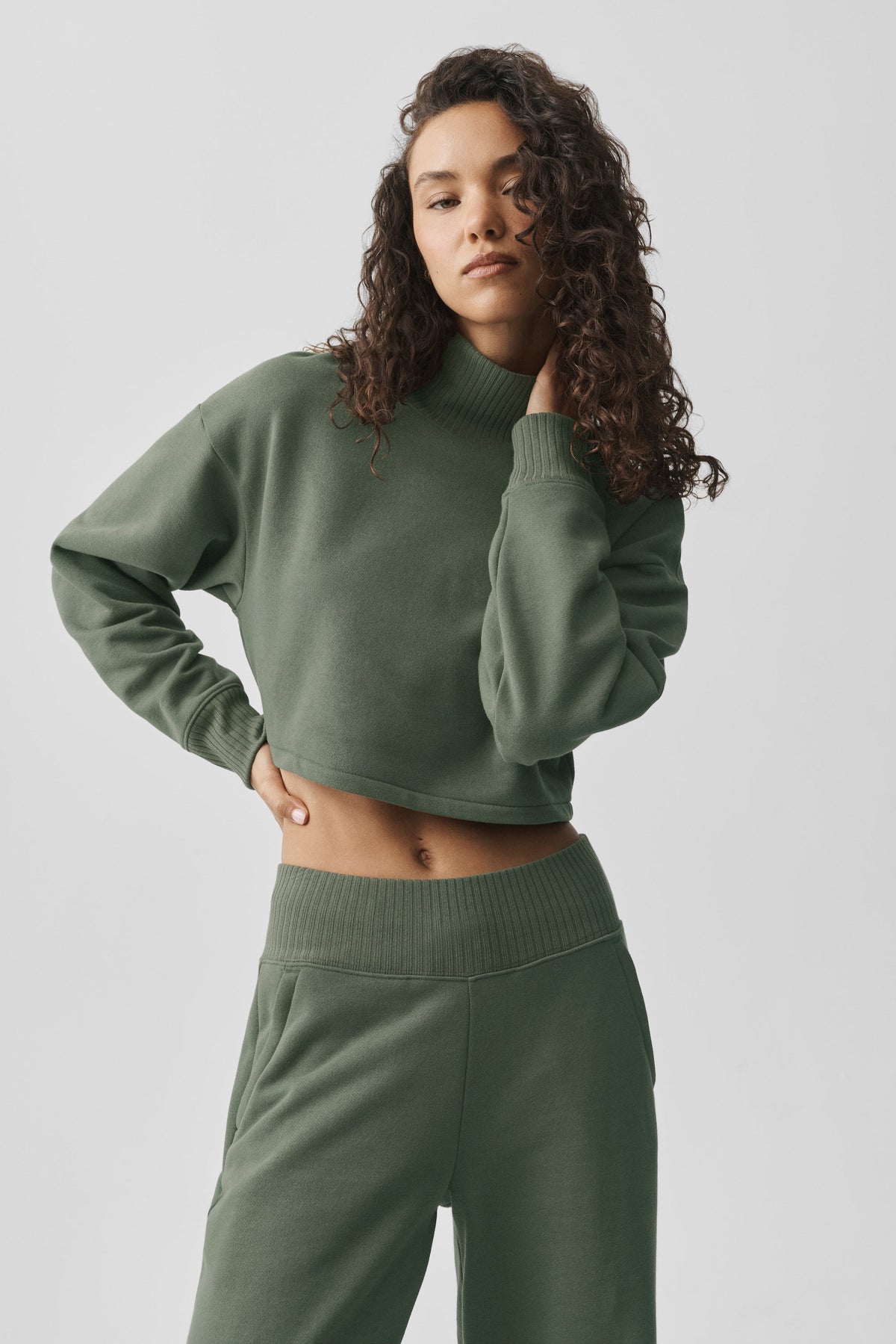 Haut de superposition court Serenity - Vert bambou