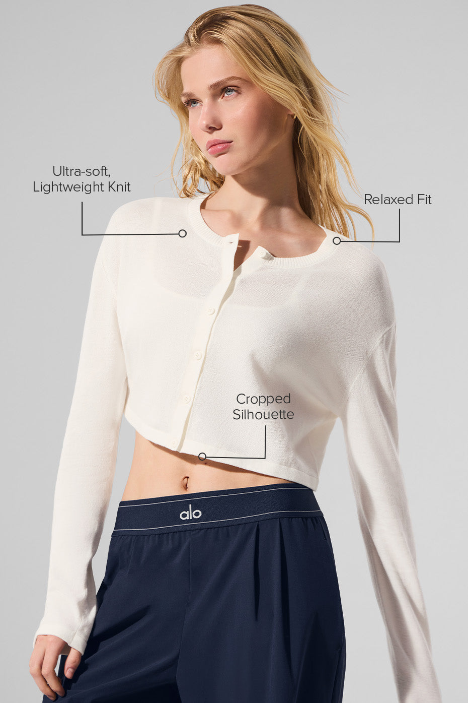Cardigan Supernatural en maille - Ivoire