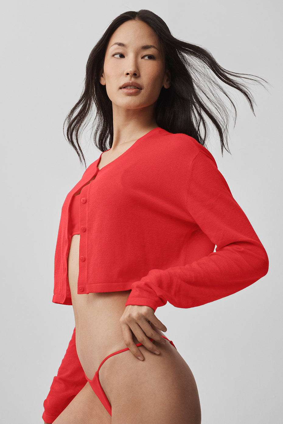 Cardigan Supernatural en maille - Rouge vif