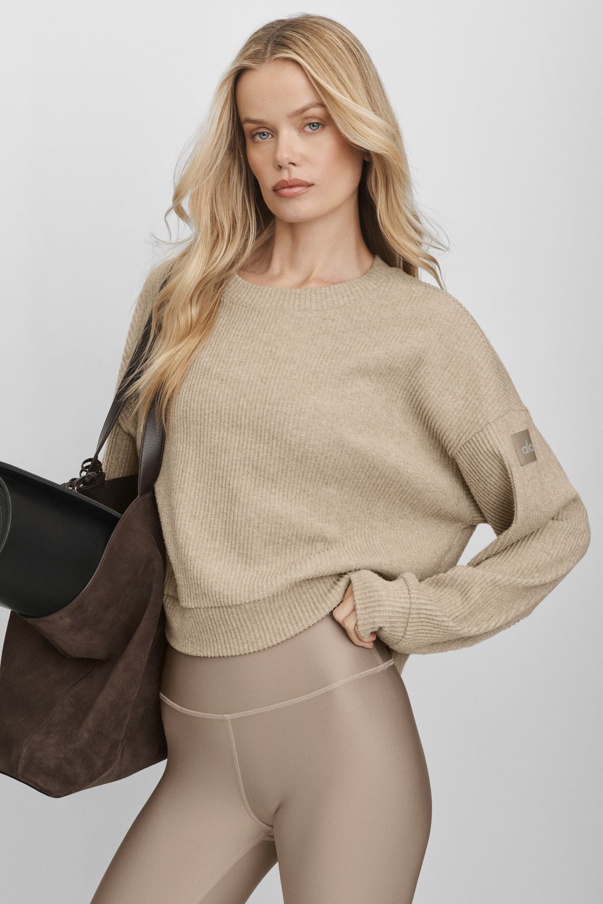 Pull à col rond Muse - Gravier chiné
