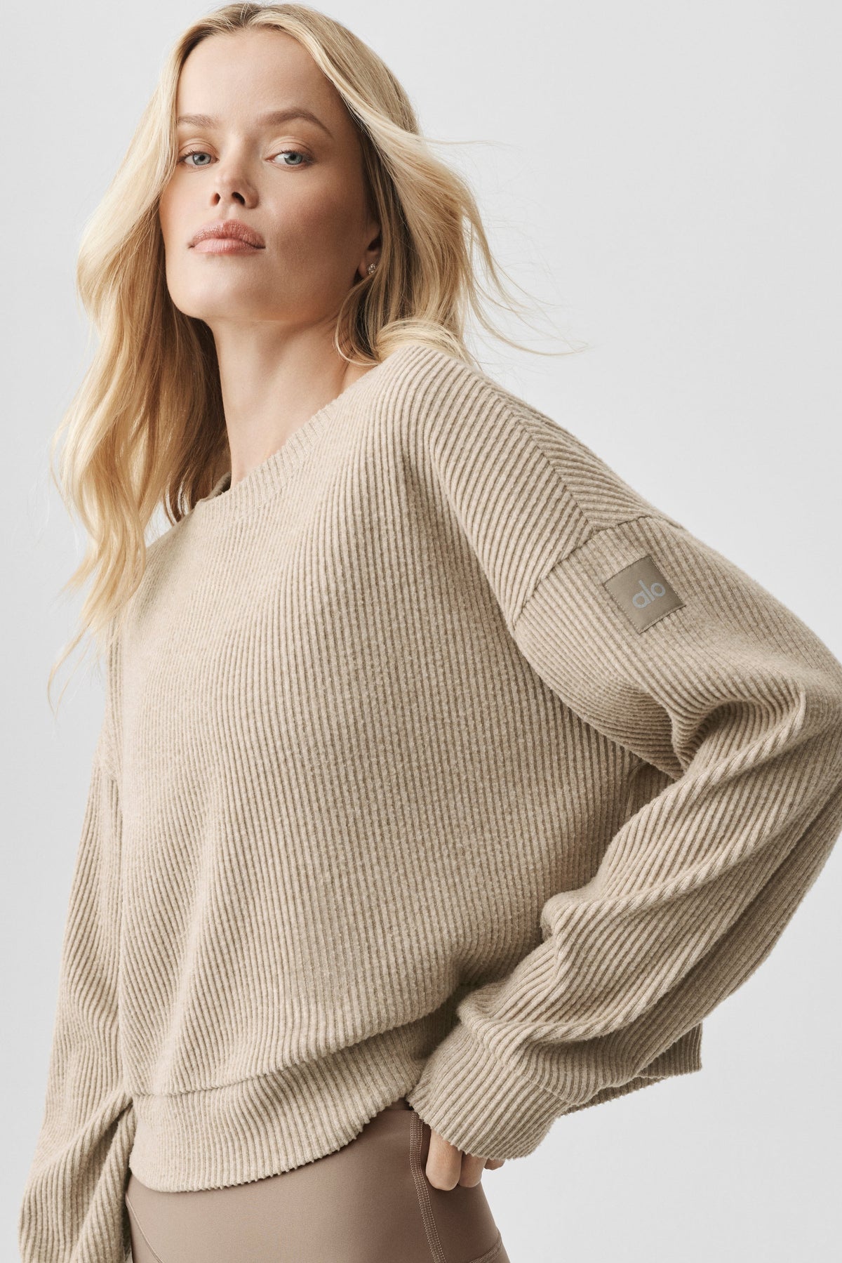 Pull à col rond Muse - Gravier chiné