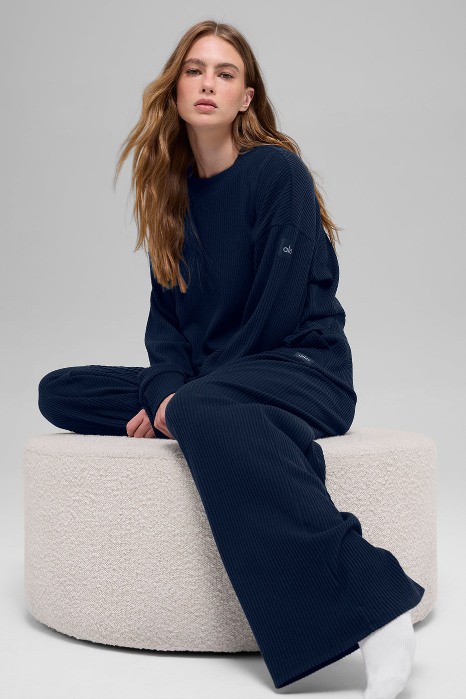 Pull à col rond Muse - Bleu marine