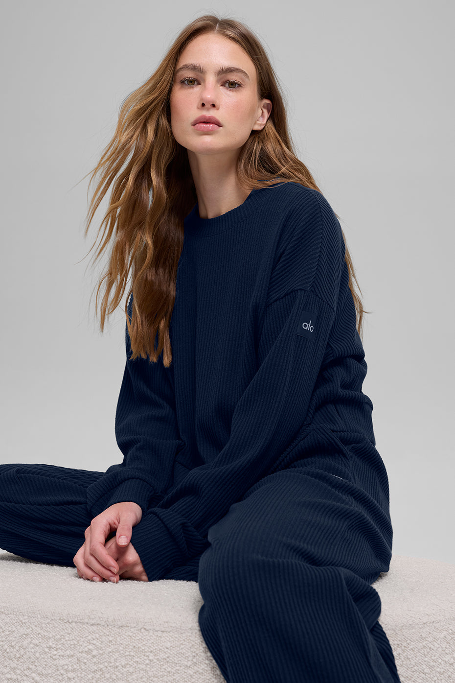 Pull à col rond Muse - Bleu marine