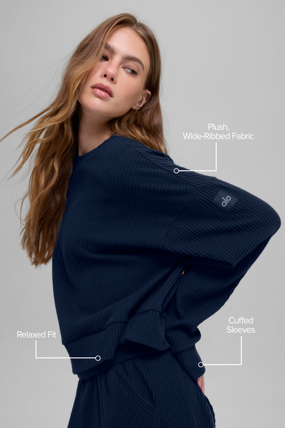 Pull à col rond Muse - Bleu marine
