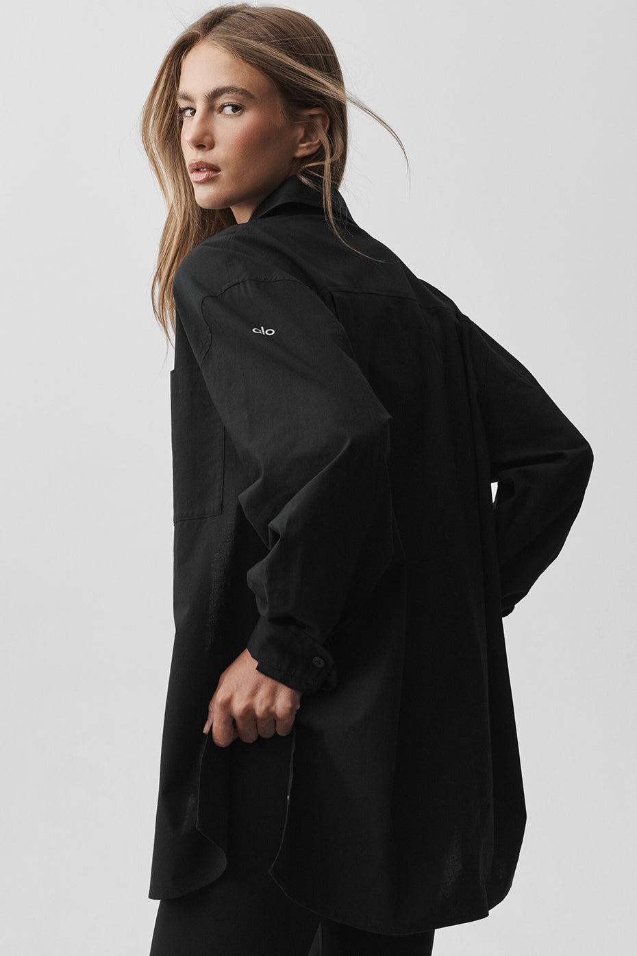 Chemise à manches longues Real Deal en coton - Noir