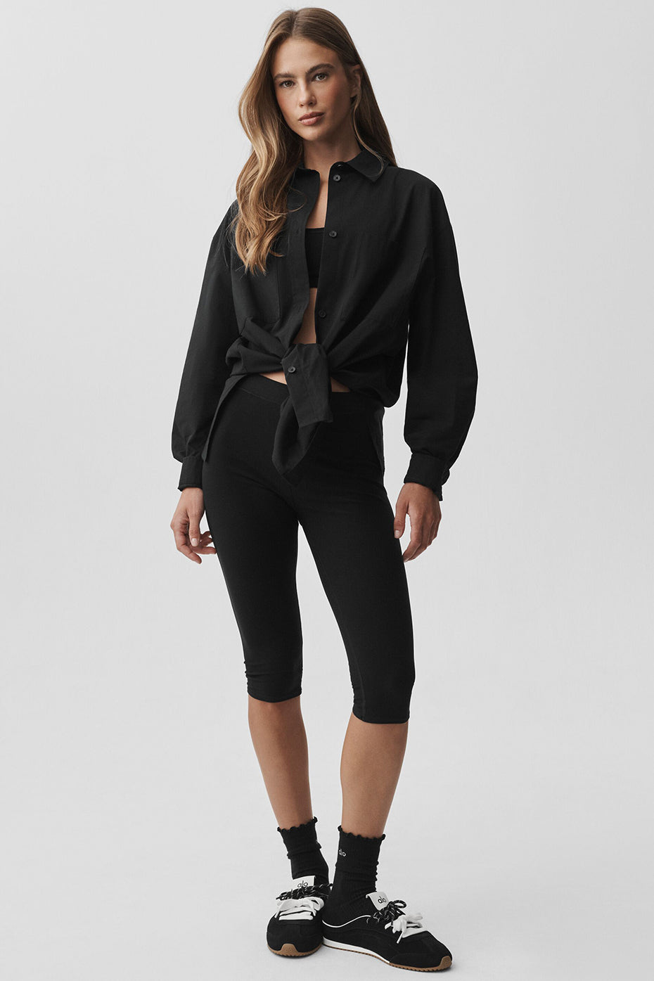 Chemise à manches longues Real Deal en coton - Noir