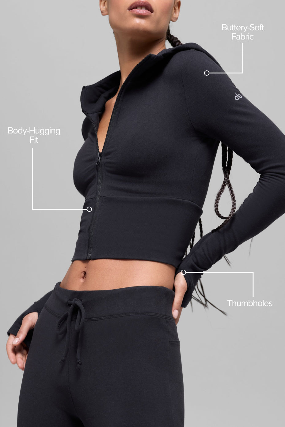 Sweat à capuche entièrement zippé Sway - Noir