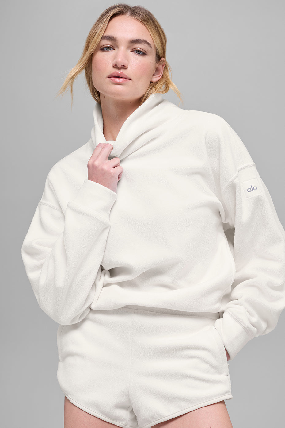 Pull Hazy en polaire - Ivoire