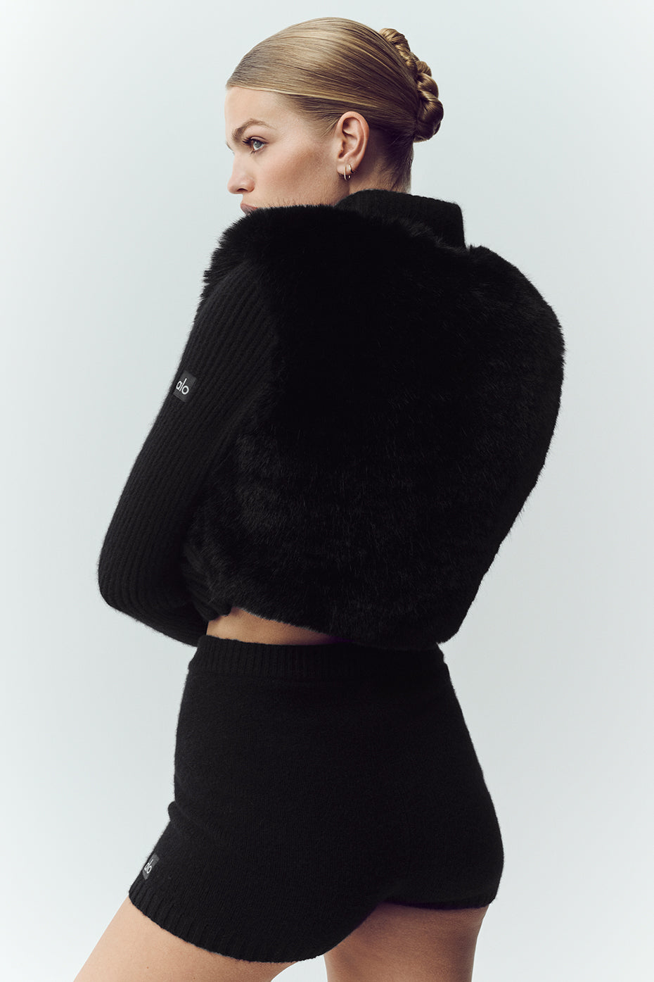 Veste entièrement zippée Northstar en fausse fourrure et cachemire - Noir
