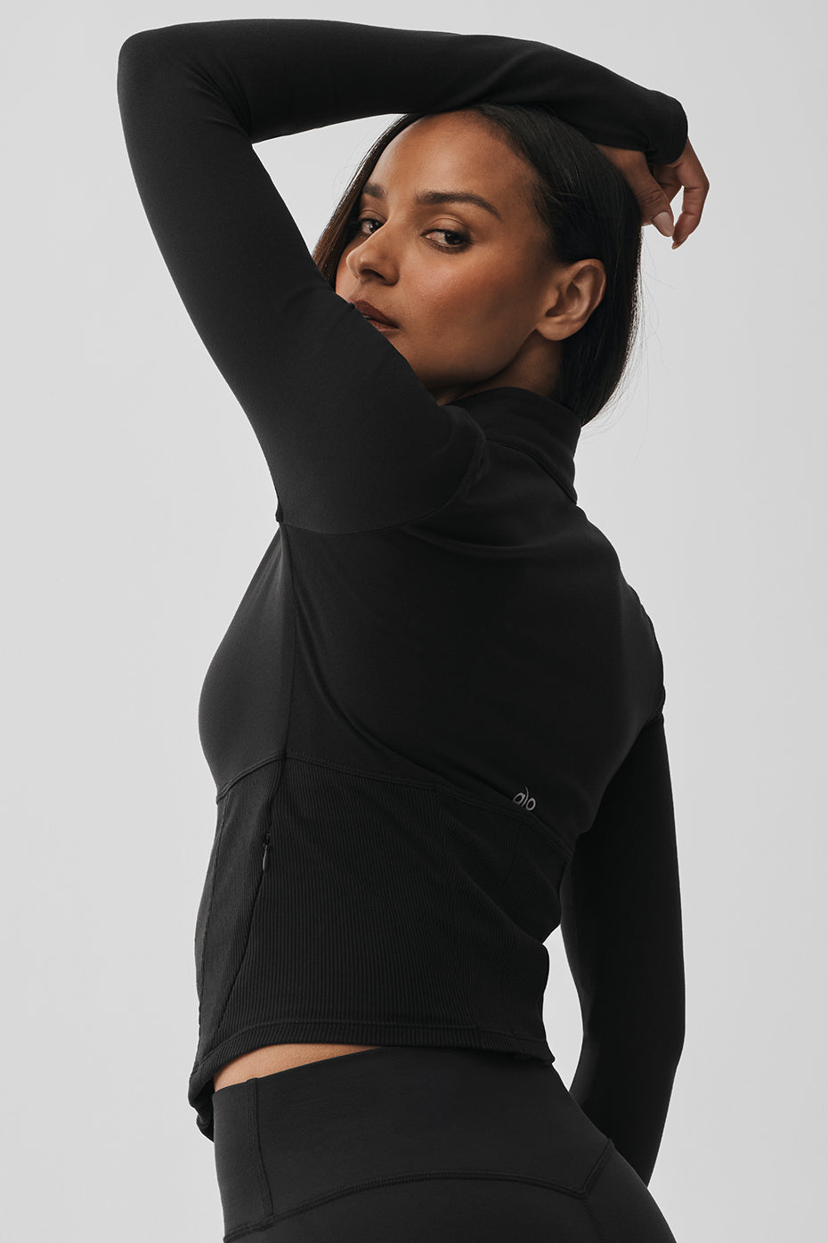 Veste corset entièrement zippée Airbrush - Noir