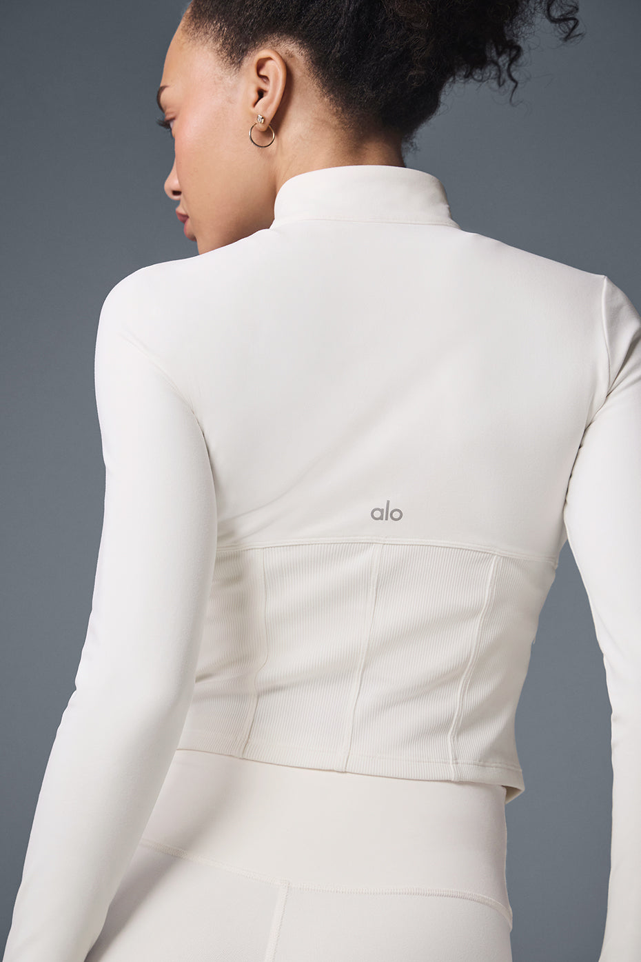 Veste corset entièrement zippée Airbrush - Ivoire