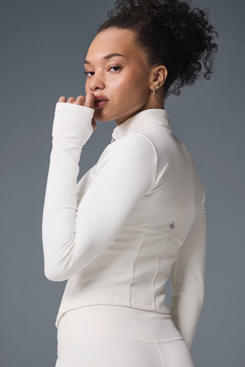Veste corset entièrement zippée Airbrush - Ivoire