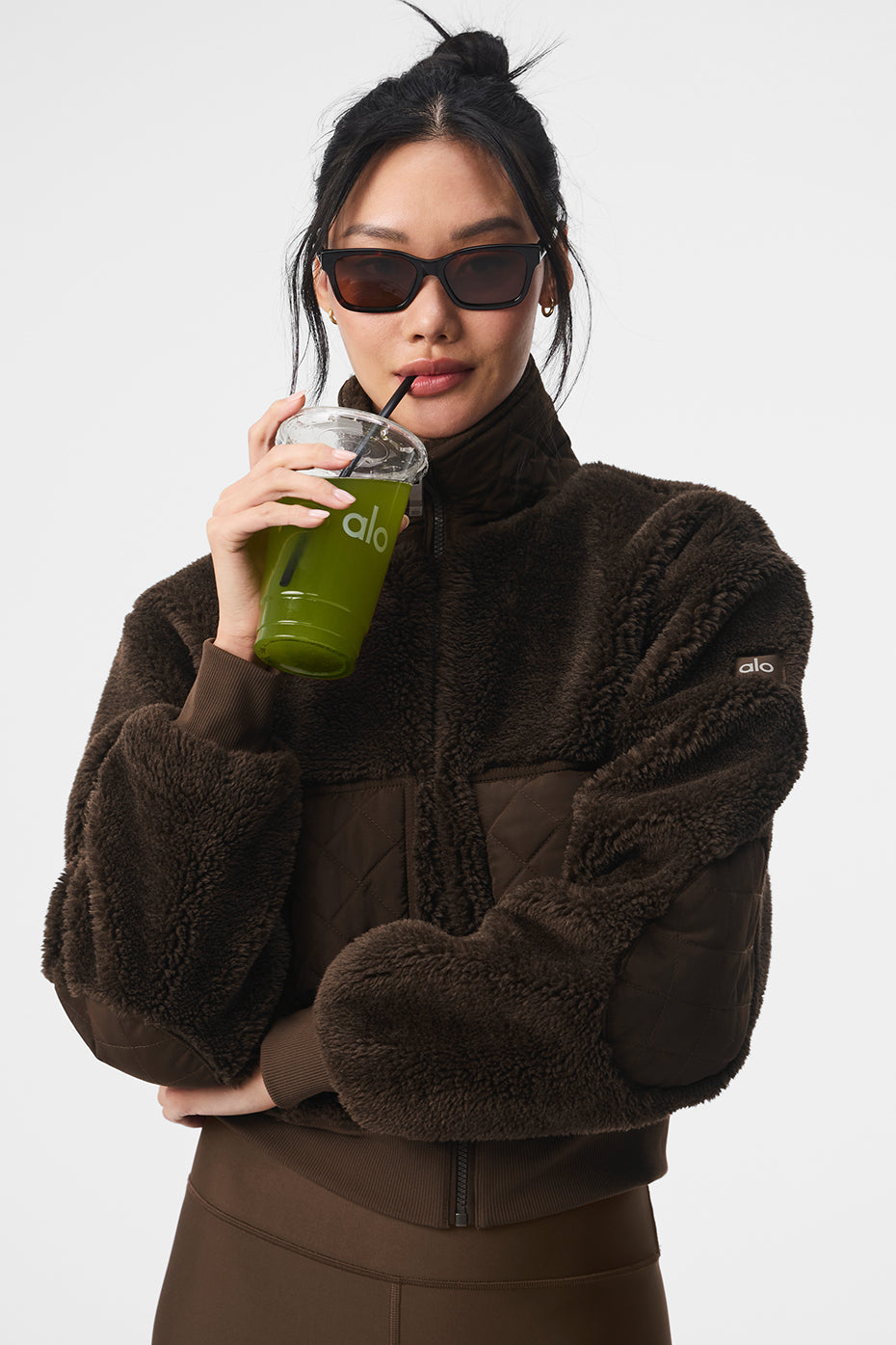 Blouson aviateur Sherpa Edge - Espresso